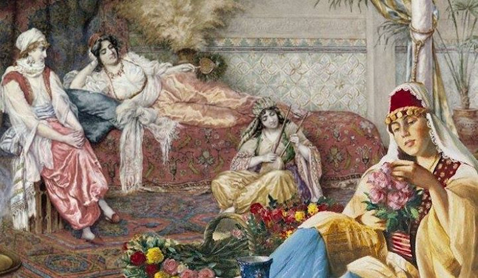 Painting of a Turkish harem