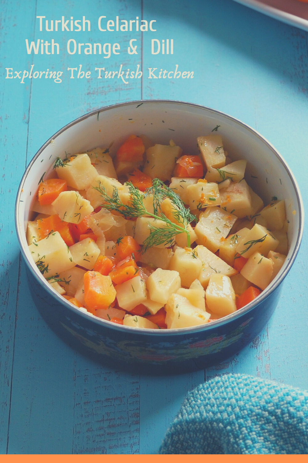Celeriac with carrots and orange juice. Portakallı kerezviz