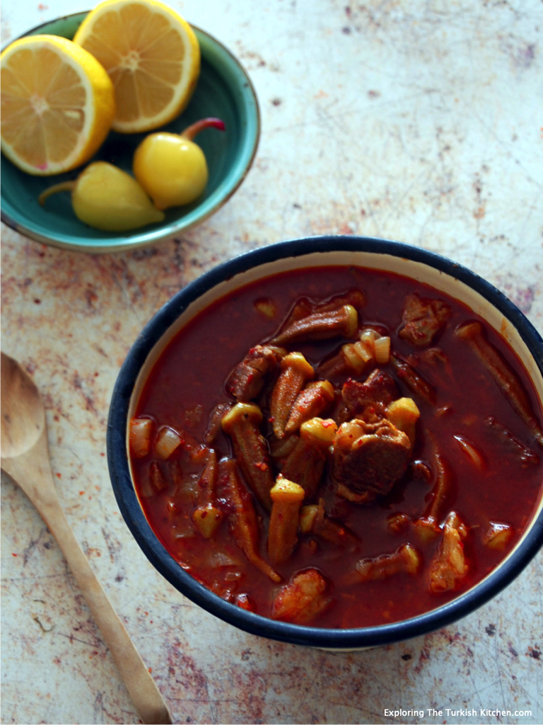 Exploringtheturkishkitchen Com Meaty Okra Stew Span Class Rt Title Tag Bamya Corbasi Span