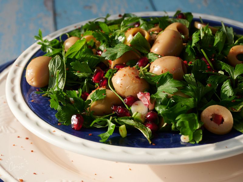 Pomegranate & Olive Salad
