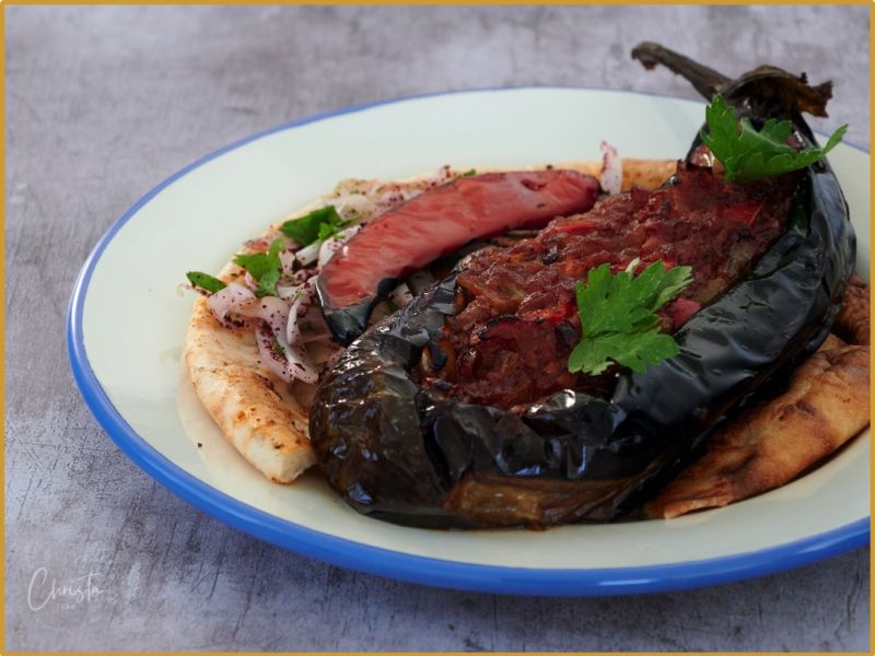 Vegetarian Stuffed Aubergines (Imam Bayıldı)